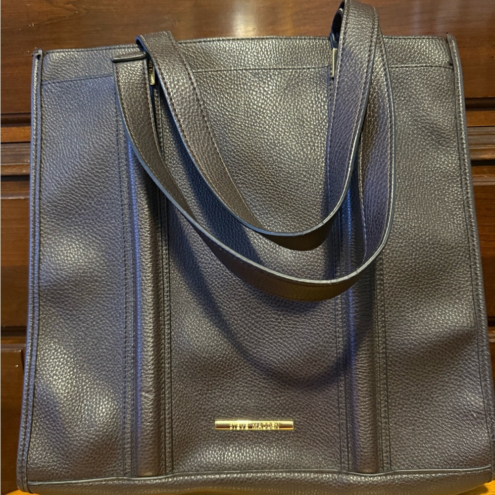 Steve Madden Dark Brown Leather Tote